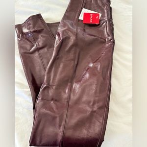 Spanx Ruby pleather pants. Size small
